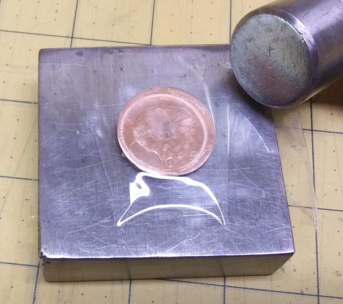 Judy Larson's No Rolling Mill- No Problem - , Metalwork, Stamping, Stamps, Design, Heavily hammer the piece